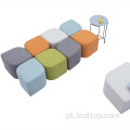 Móveis modulares de trabalho de tecido combinado de cadeira de lounge